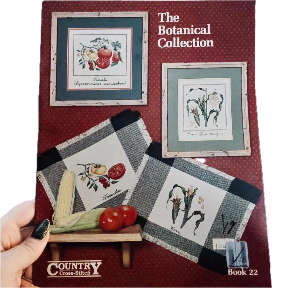 Country Cross-Stitch Book 22 The Botanical Collection Pattern Booklet Vintage